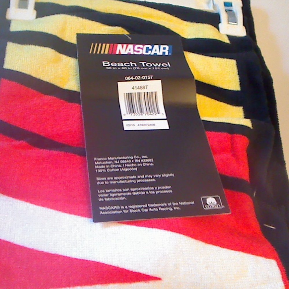 Beach Towel 30x60 in NASCAR